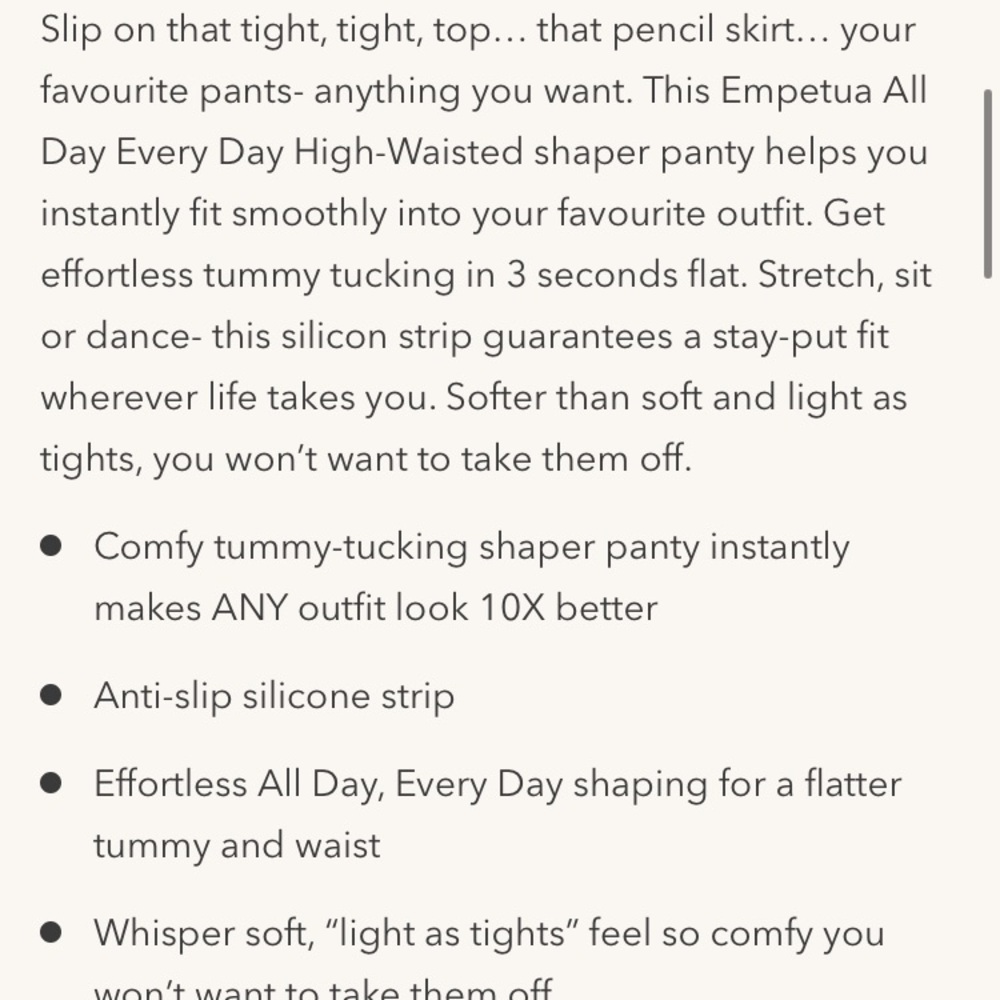 Shapemint high waisted shaper panty, m/l